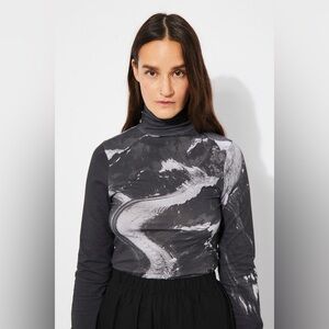 Rita Row Tallada Top Mountain Print M NWT